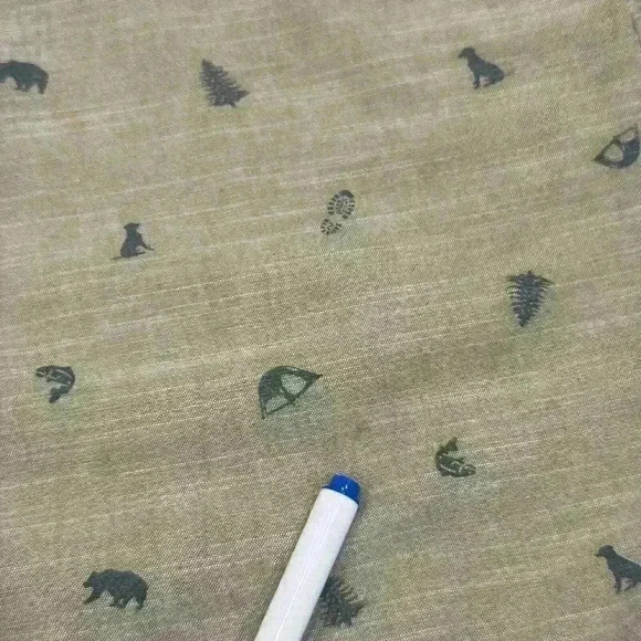 Lot Of 2 Eddie Bauer Chino Khaki Shorts American Flag Print Tag 40 (Act 42) READ - Picture 12 of 16